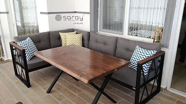 Gray Balkon Köşe Takımı