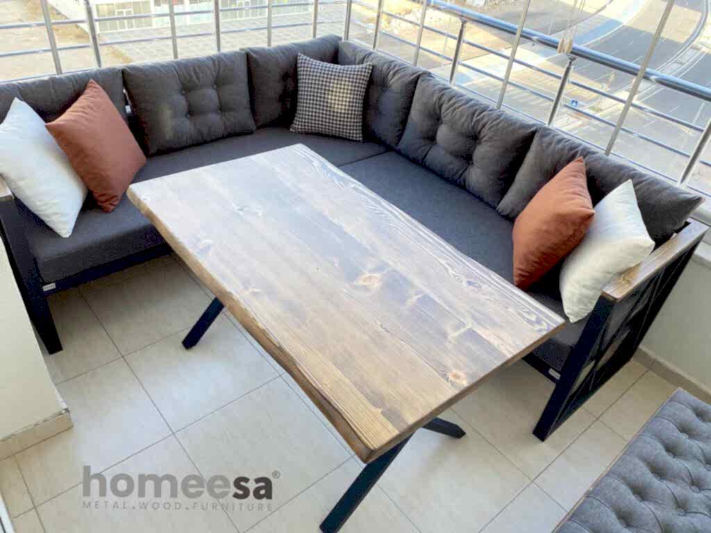 Antrasit Balkon Köşe Takımı